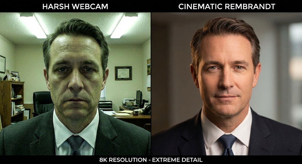 Comparsion Of Bad Office Lighting Versus Professional