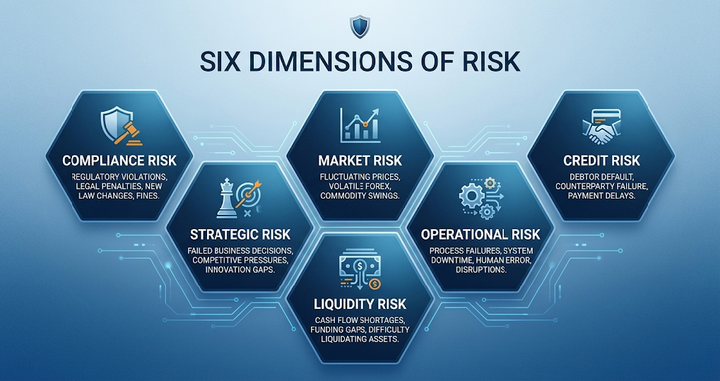 Six DIY corporate video compliance risks for Toronto regulated industries - infographic showing compliance integrity executive authority technical standard operational liability privacy safeguards resource depletion